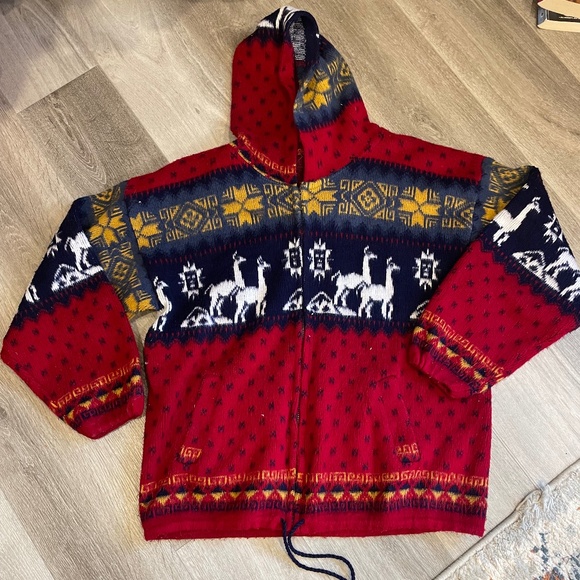 Vintage winter zipup hoodie! Oversized - Picture 1 of 6